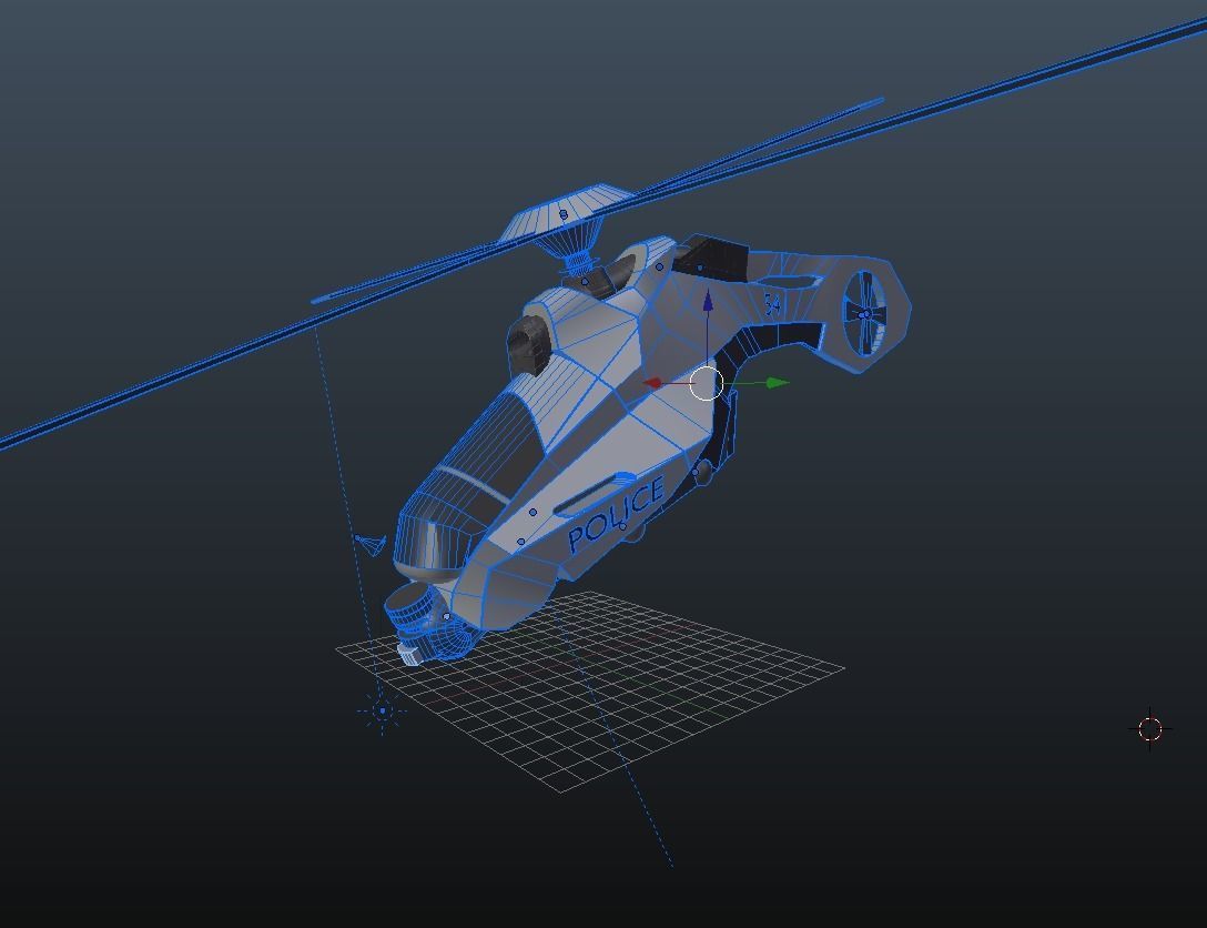 police helicopter 3D model_10