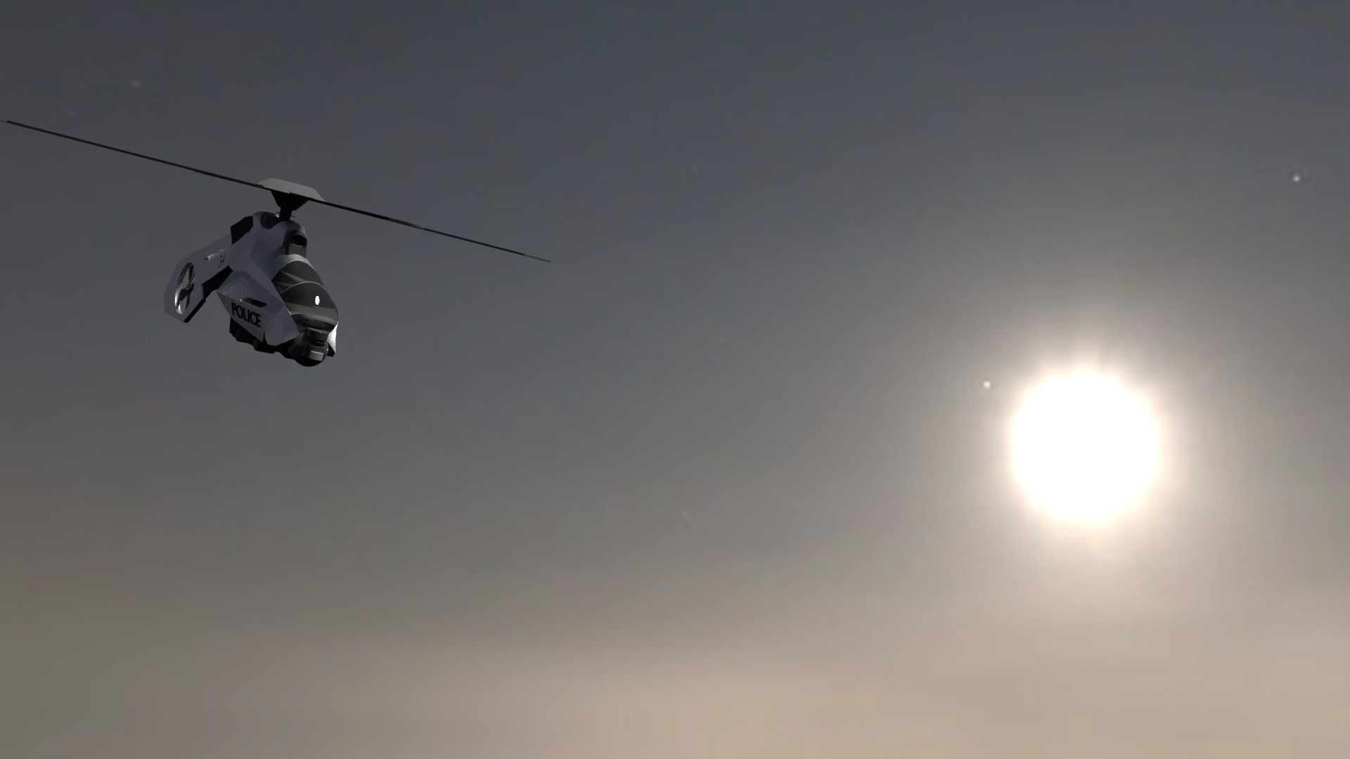 police helicopter 3D model_9