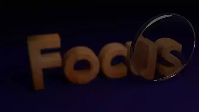 Focus Text Animation 3D model