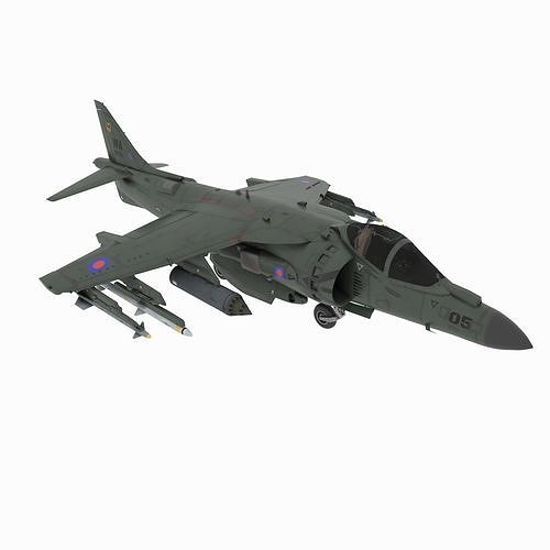 Aircraft01 british fighter jet - british fighter jet 3D model