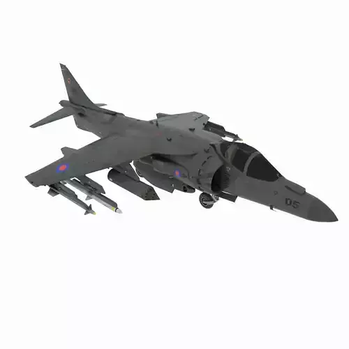 Aircraft01 british fighter jet - british fighter jet 3D model