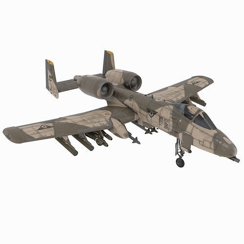 Aircraft02 military jet 3D model