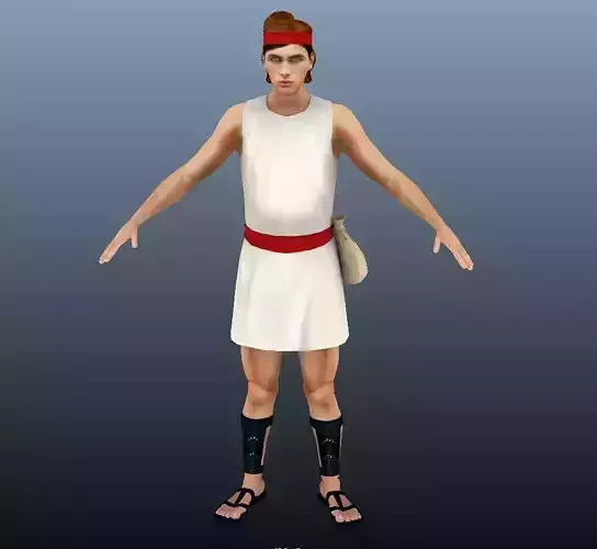 young boy  Low-poly 3D model