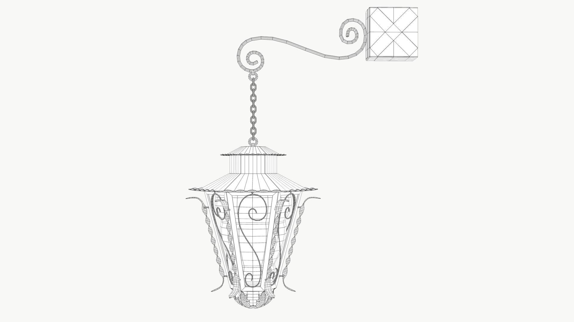 Decorative Lantern Low-poly 3D model_12