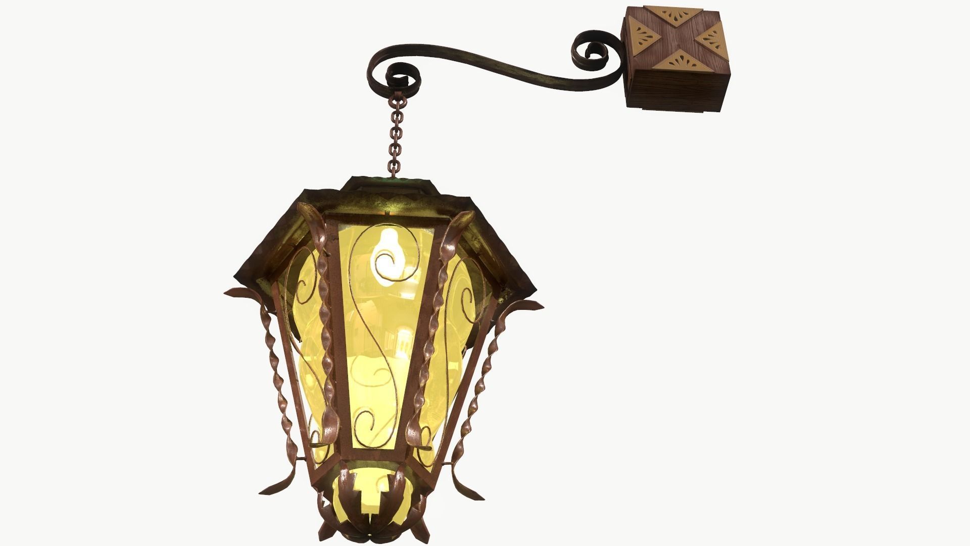 Decorative Lantern Low-poly 3D model_13