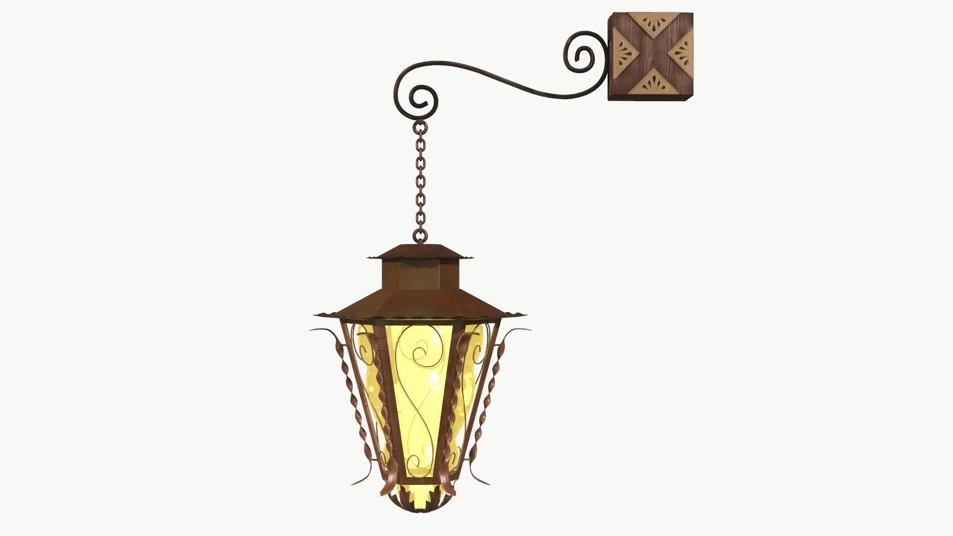 Decorative Lantern Low-poly 3D model_11