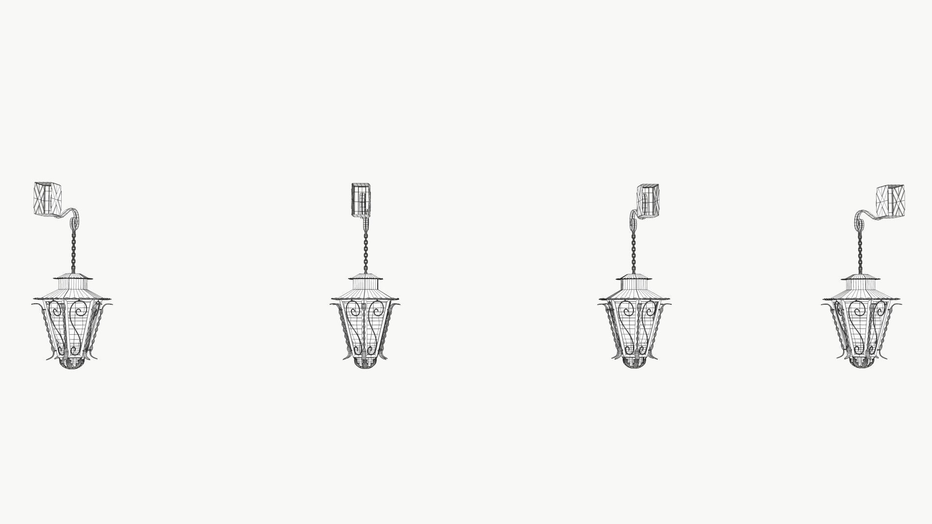 Decorative Lantern Low-poly 3D model_8