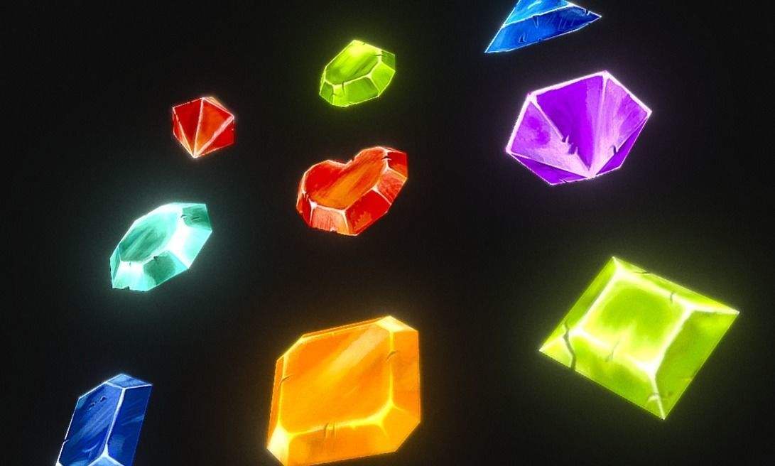 Gem Stone Collection - Lowpoly Low-poly 3D model_2