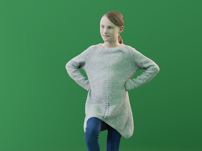 Mara 10191 - Standing Soccer Girl Low-poly 3D model