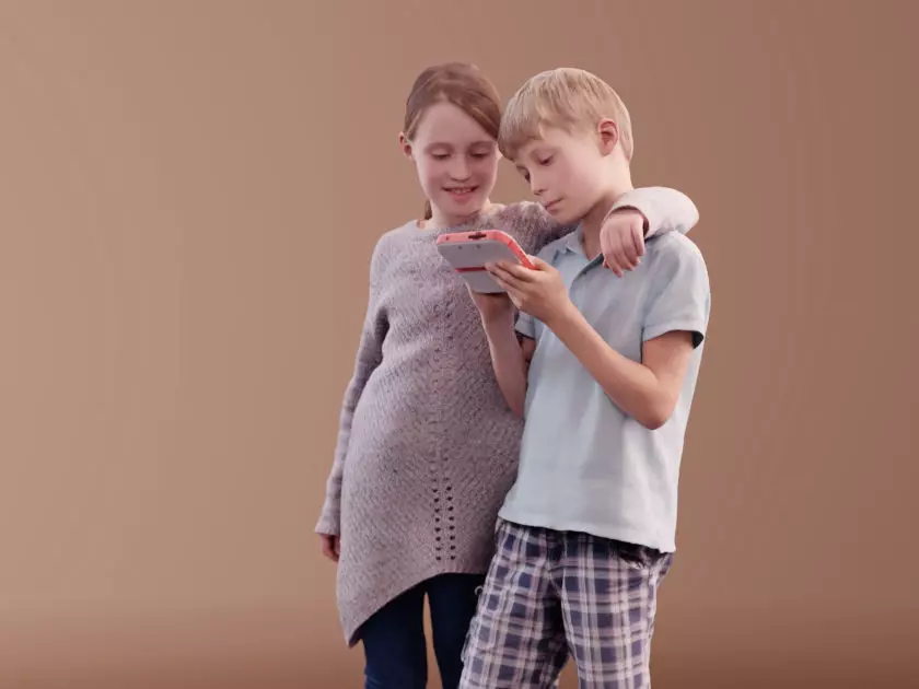 Mara and Leo 10192 - Casual Kids Low-poly 3D model_0