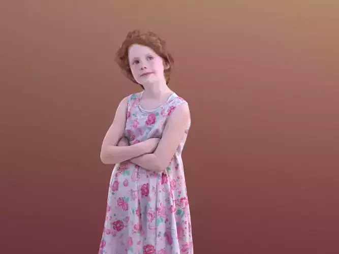 Mila 10211 - Standing Casual Girl Low-poly 3D model Mila 10211 - Standing Casual Girl Low-poly 3D model