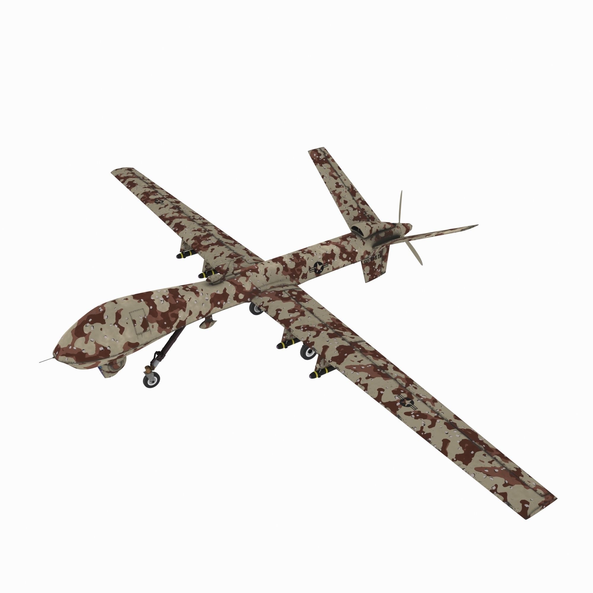 Aircraft05 military drone 3D model_1