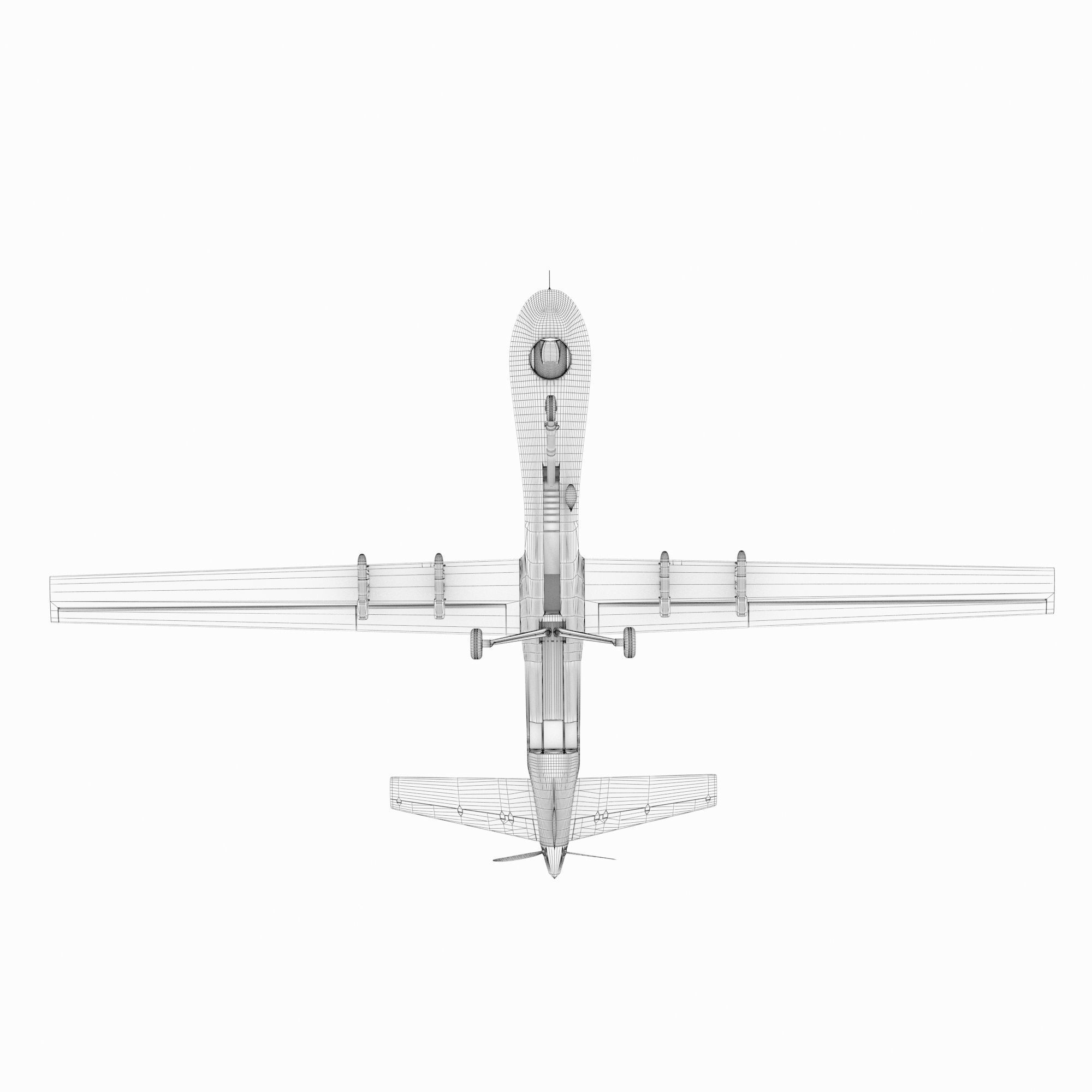 Aircraft05 military drone 3D model_7