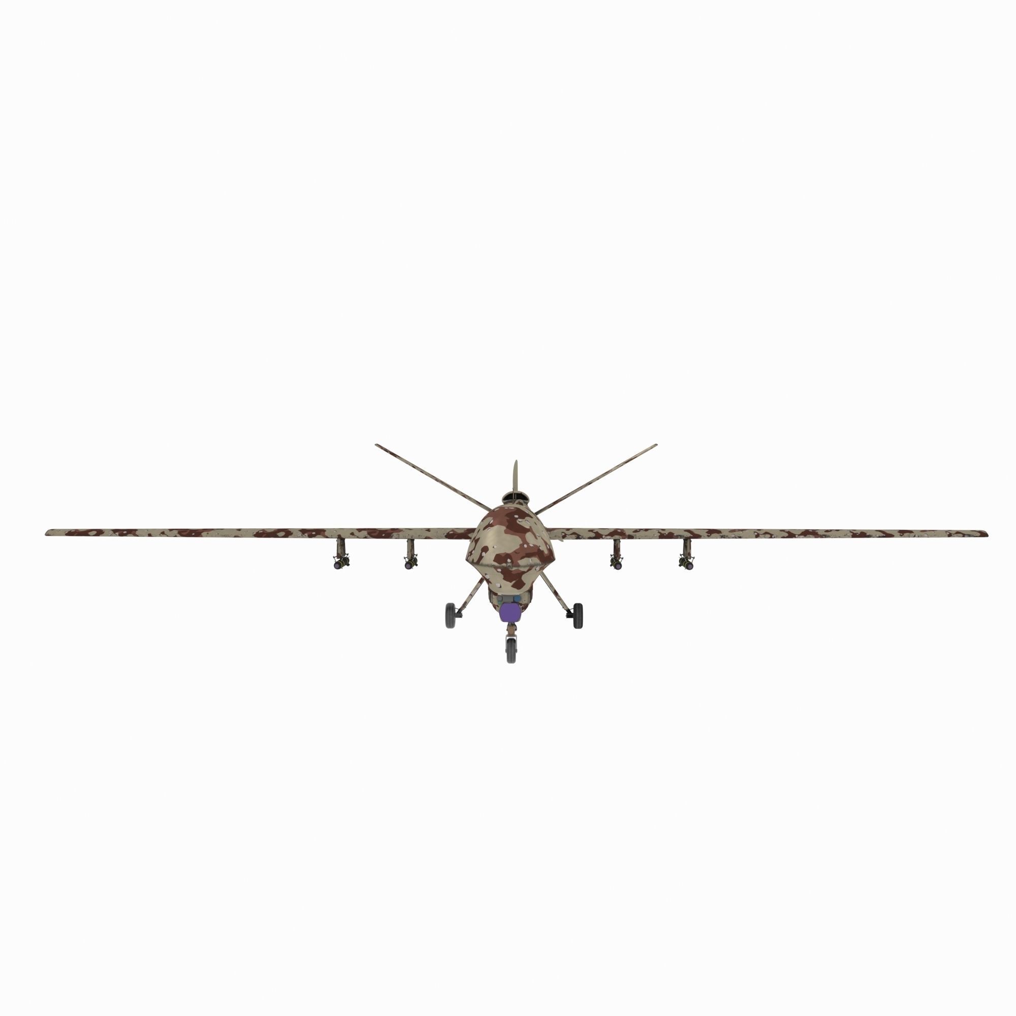 Aircraft05 military drone 3D model_4