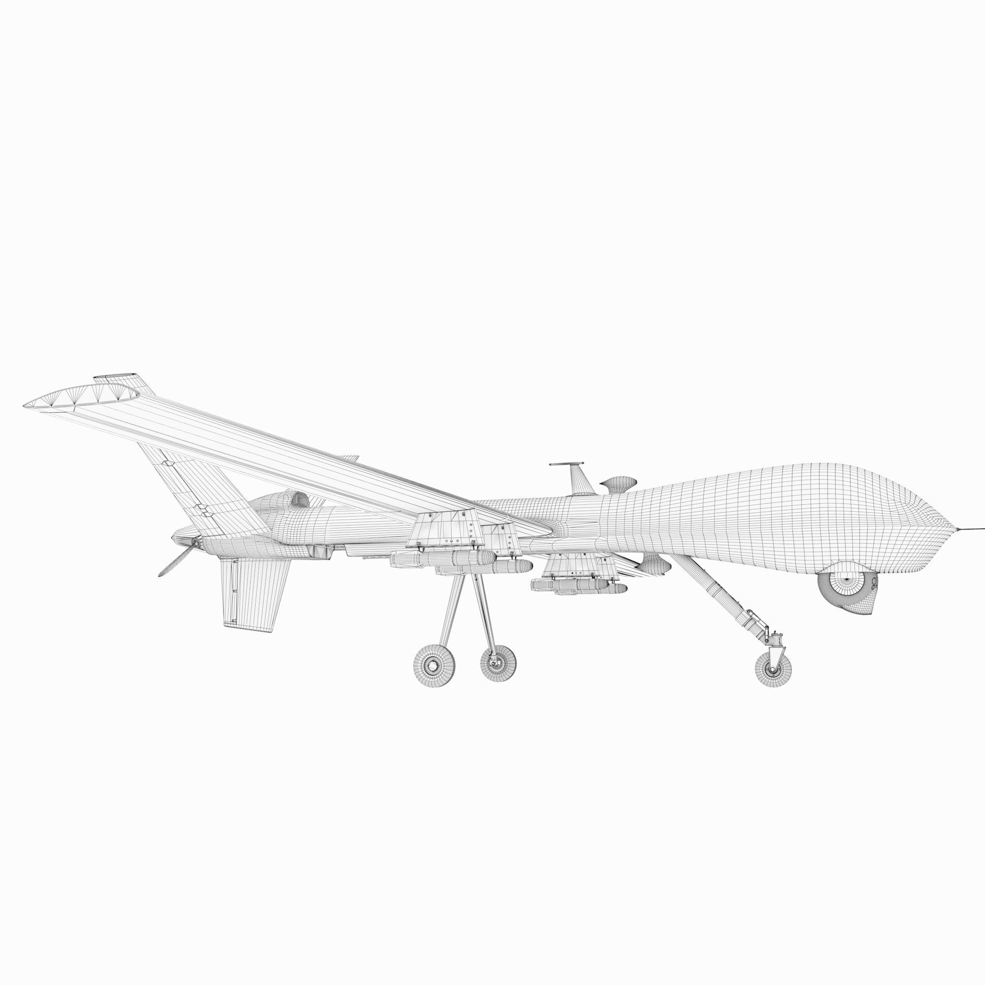 Aircraft05 military drone 3D model_10