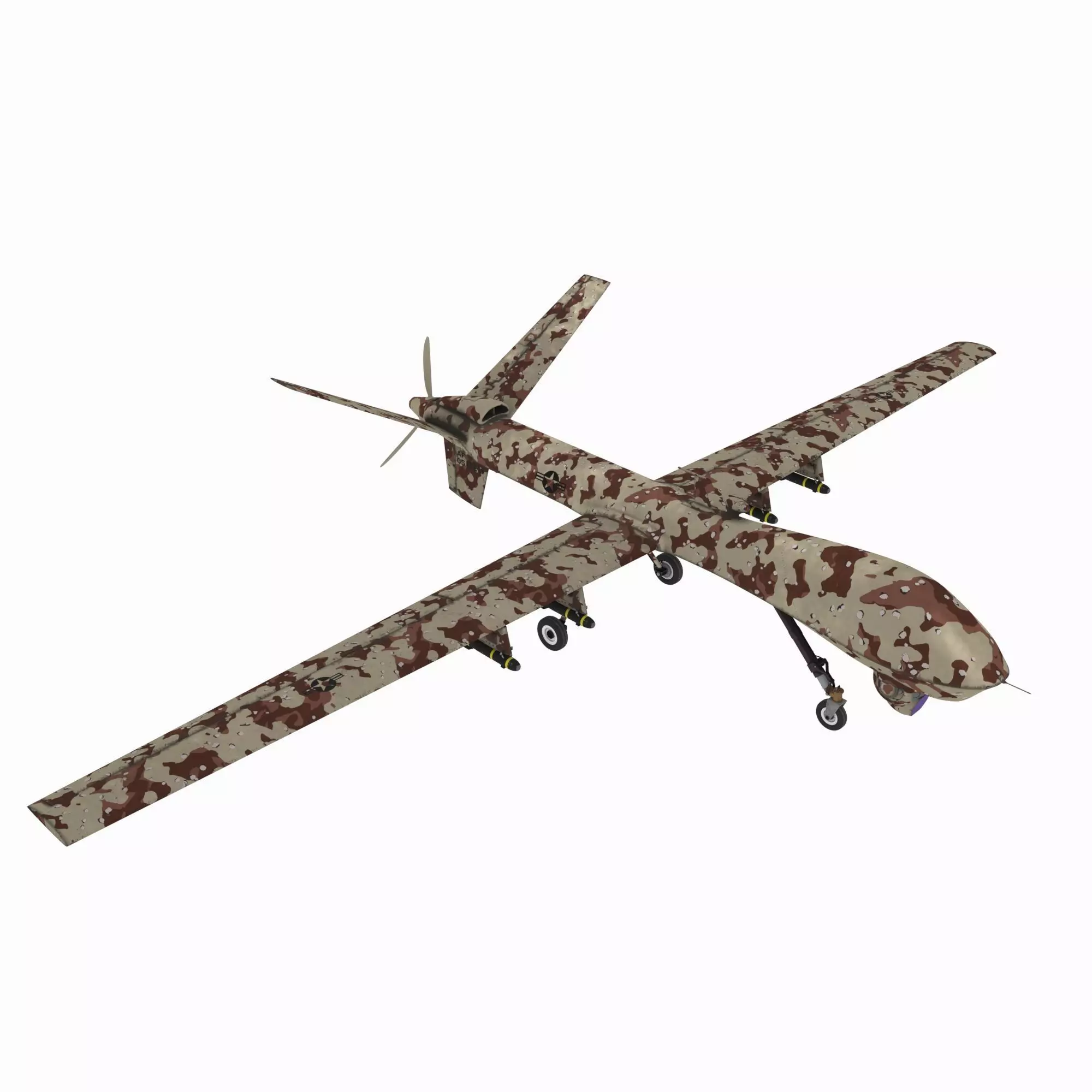 Aircraft05 military drone 3D model_0
