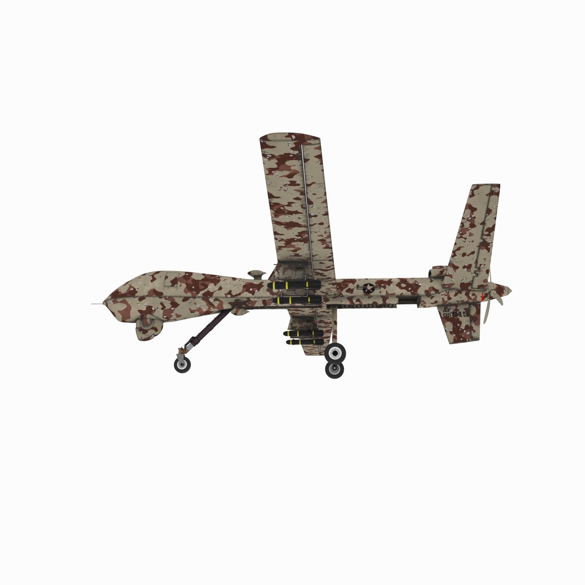 Aircraft05 military drone 3D model_2