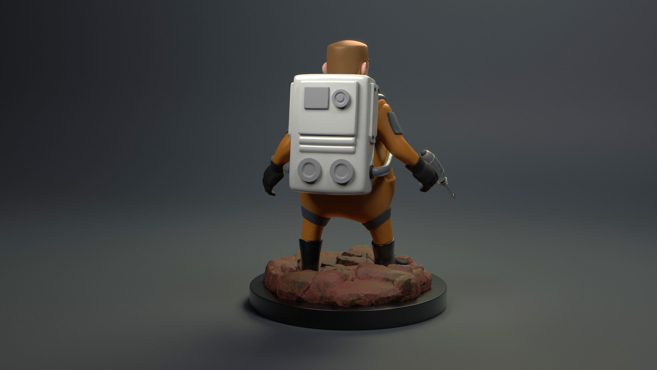 Stylized Cute Astronaut  3D print model_11