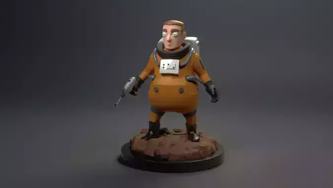 Stylized Cute Astronaut  3D print model