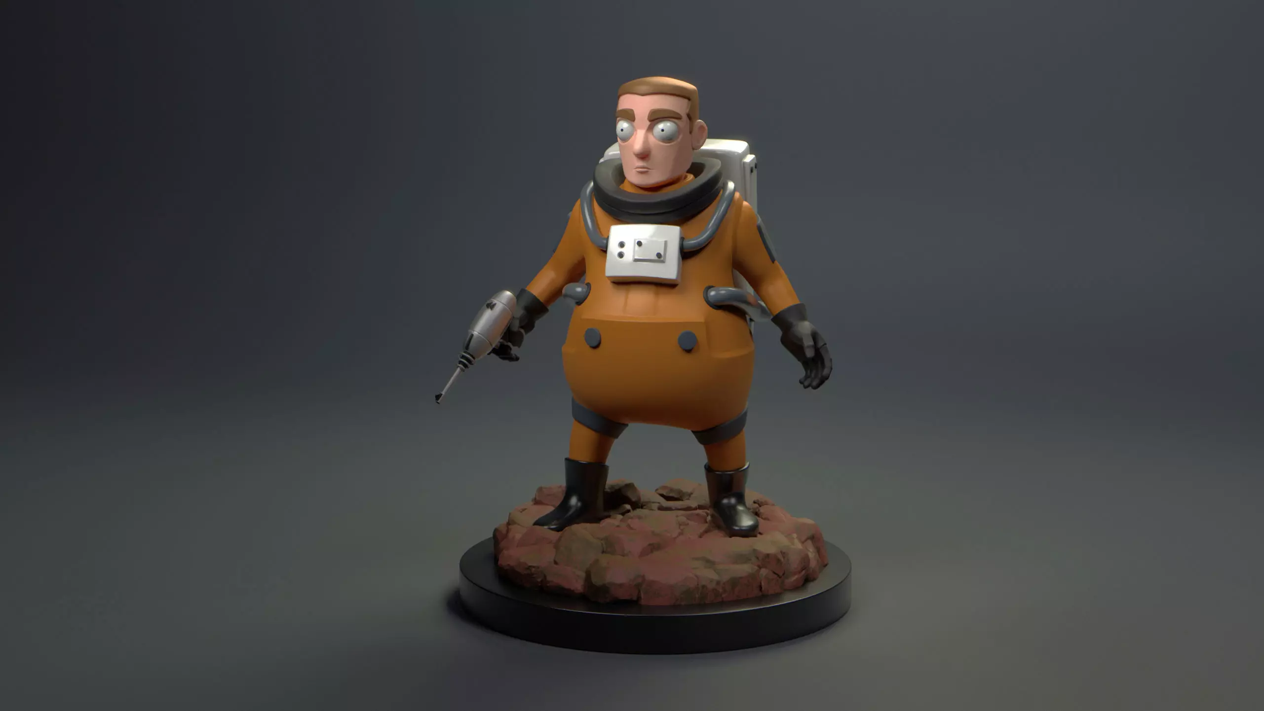 Stylized Cute Astronaut  3D print model_0
