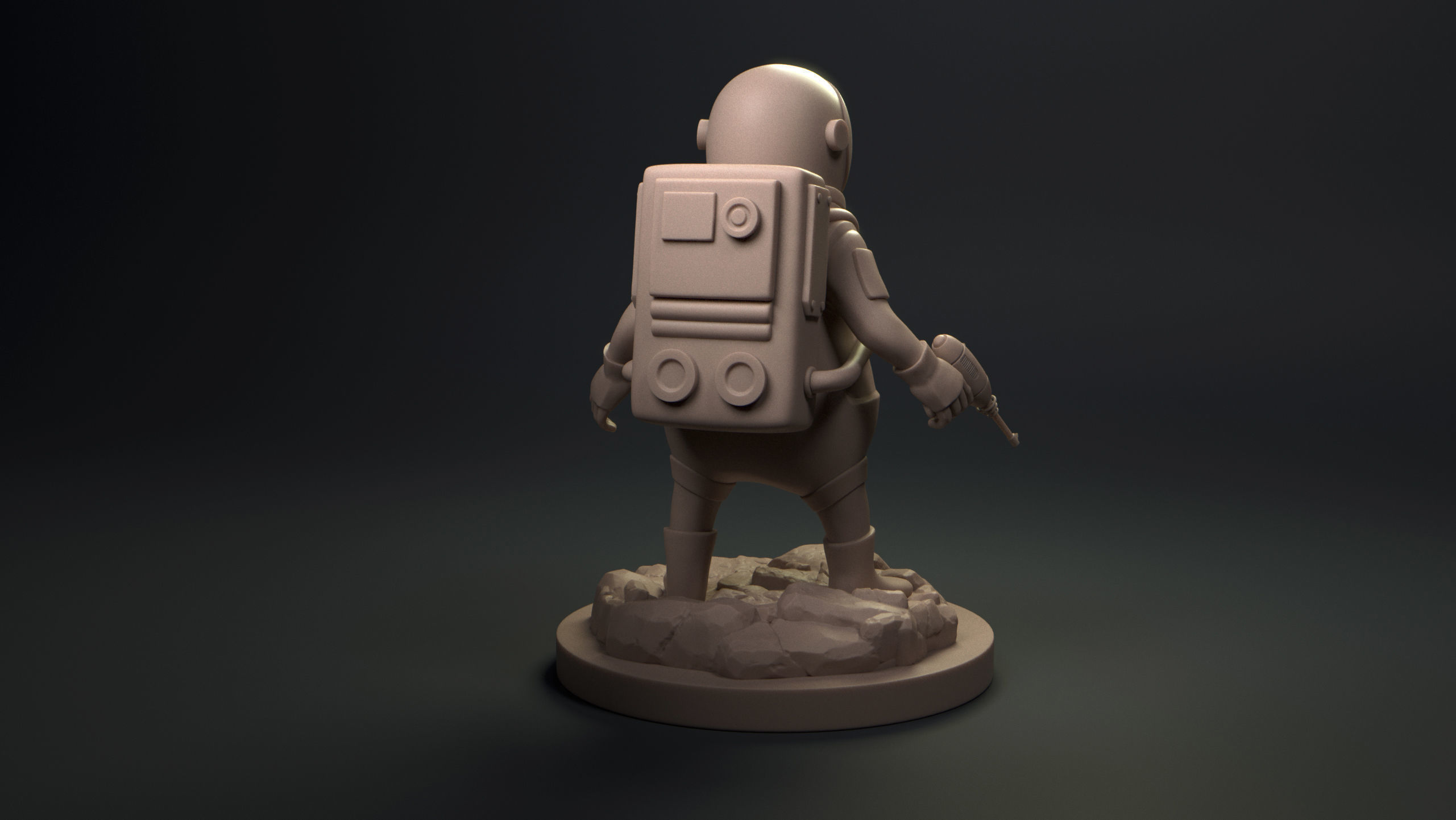 Stylized Cute Astronaut  3D print model_8