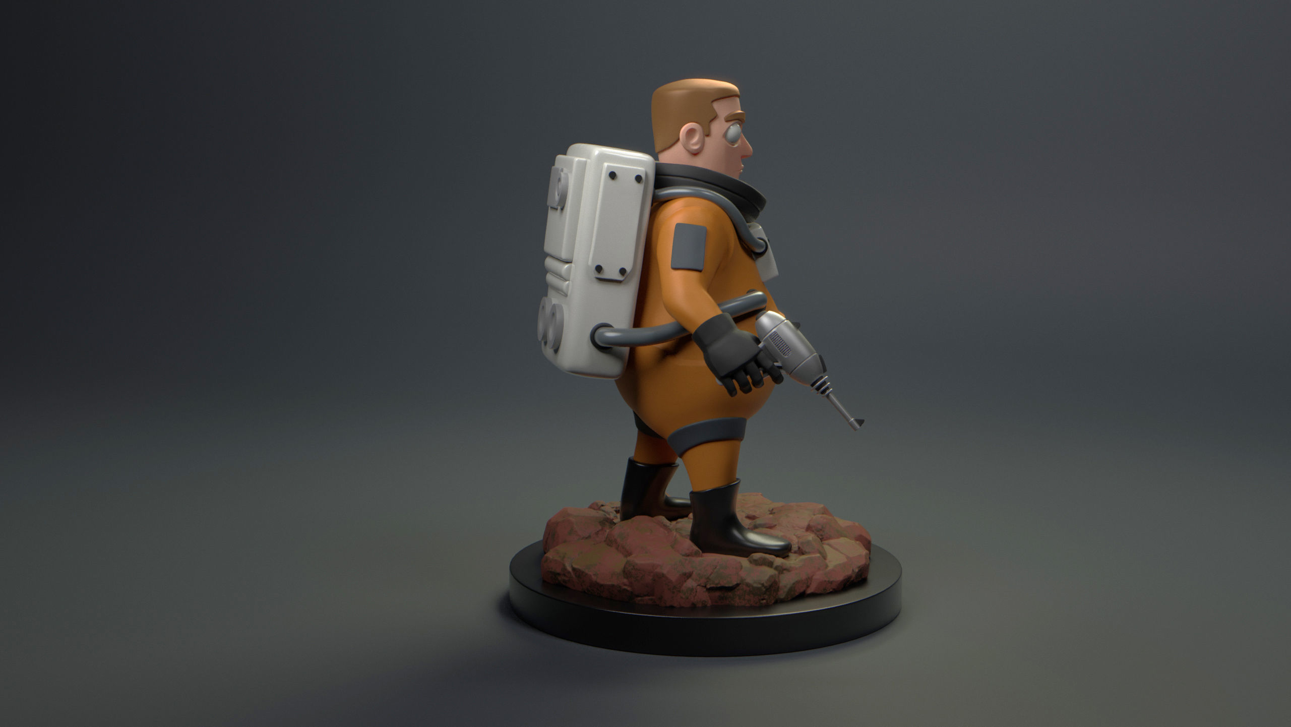 Stylized Cute Astronaut  3D print model_10