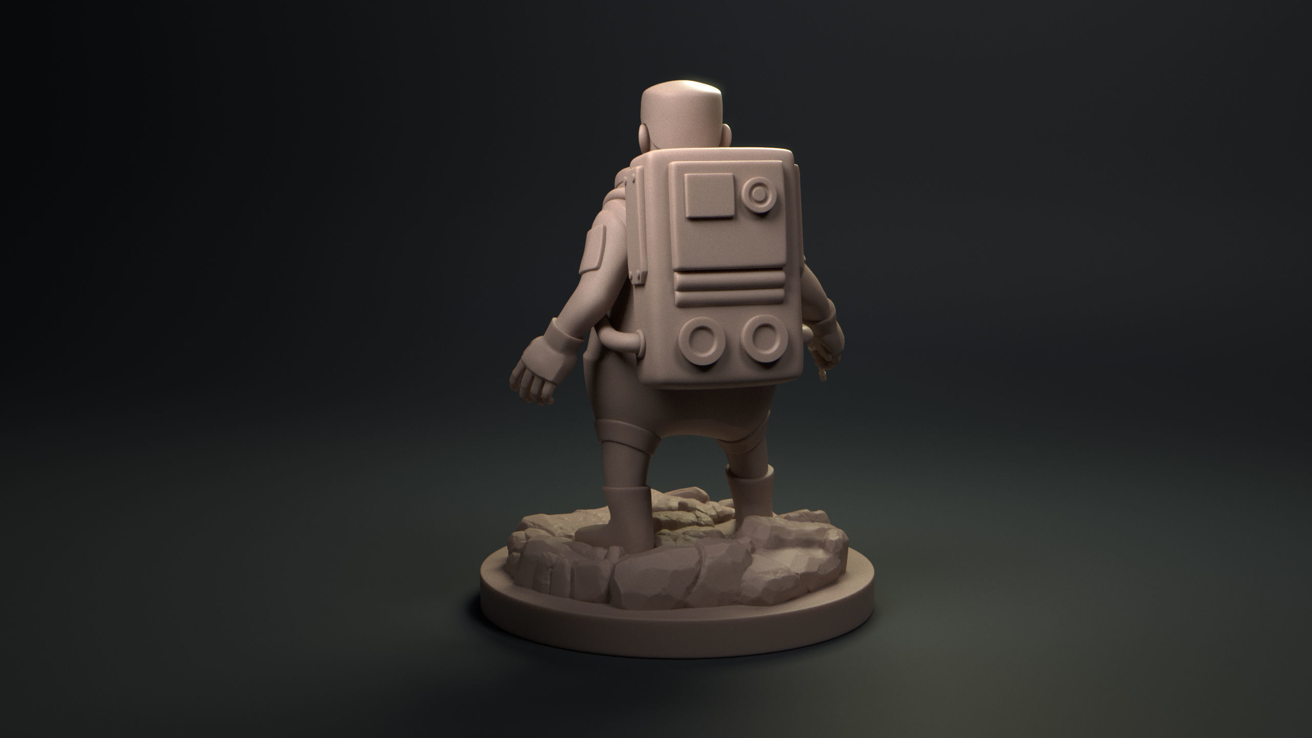 Stylized Cute Astronaut  3D print model_5