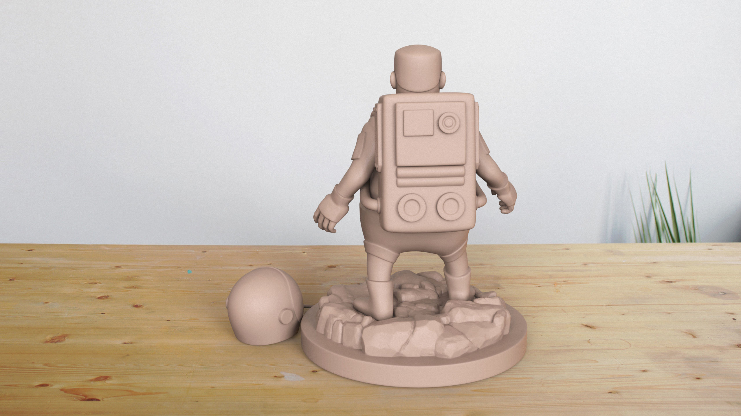 Stylized Cute Astronaut  3D print model_13
