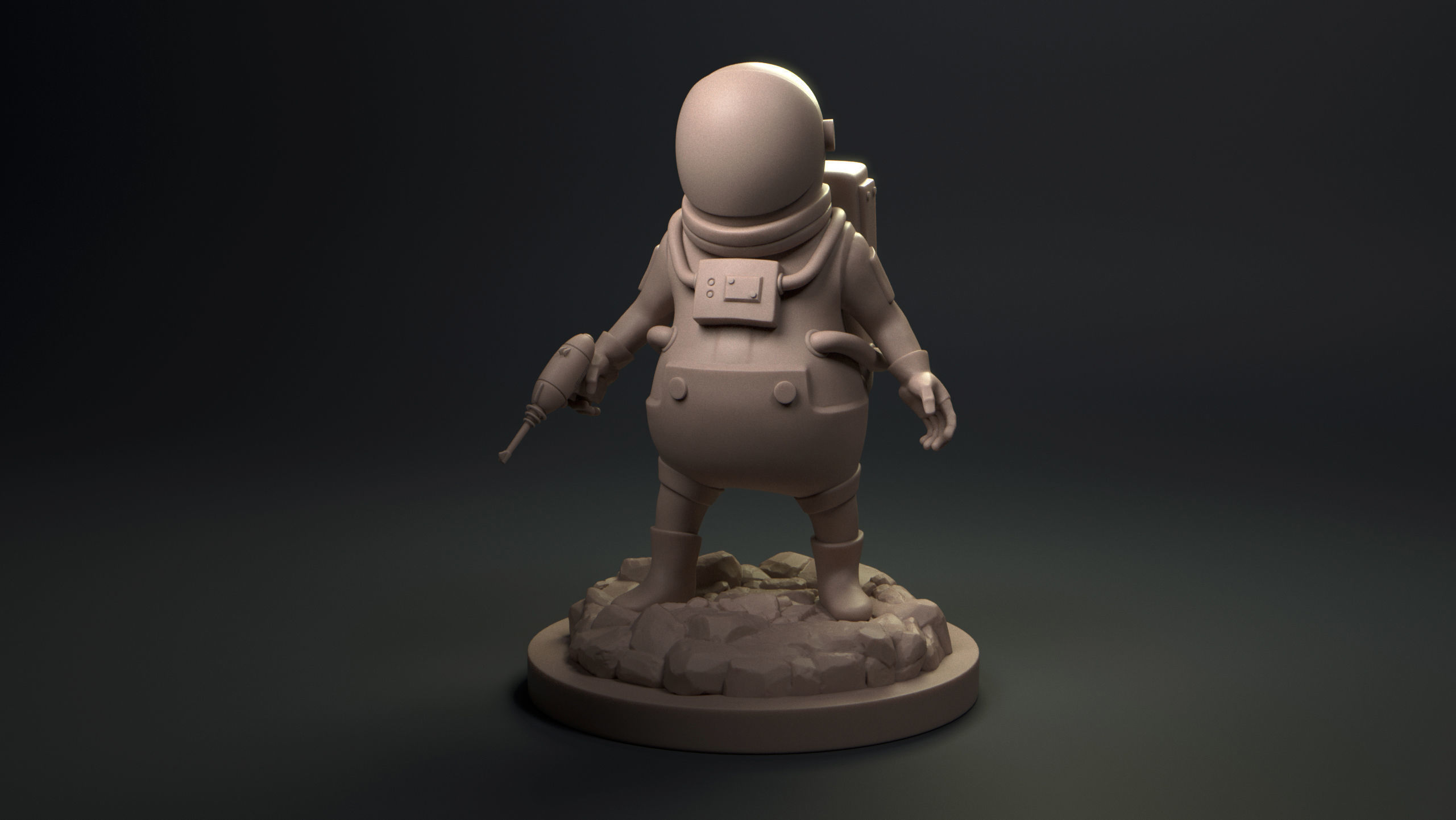Stylized Cute Astronaut  3D print model_6