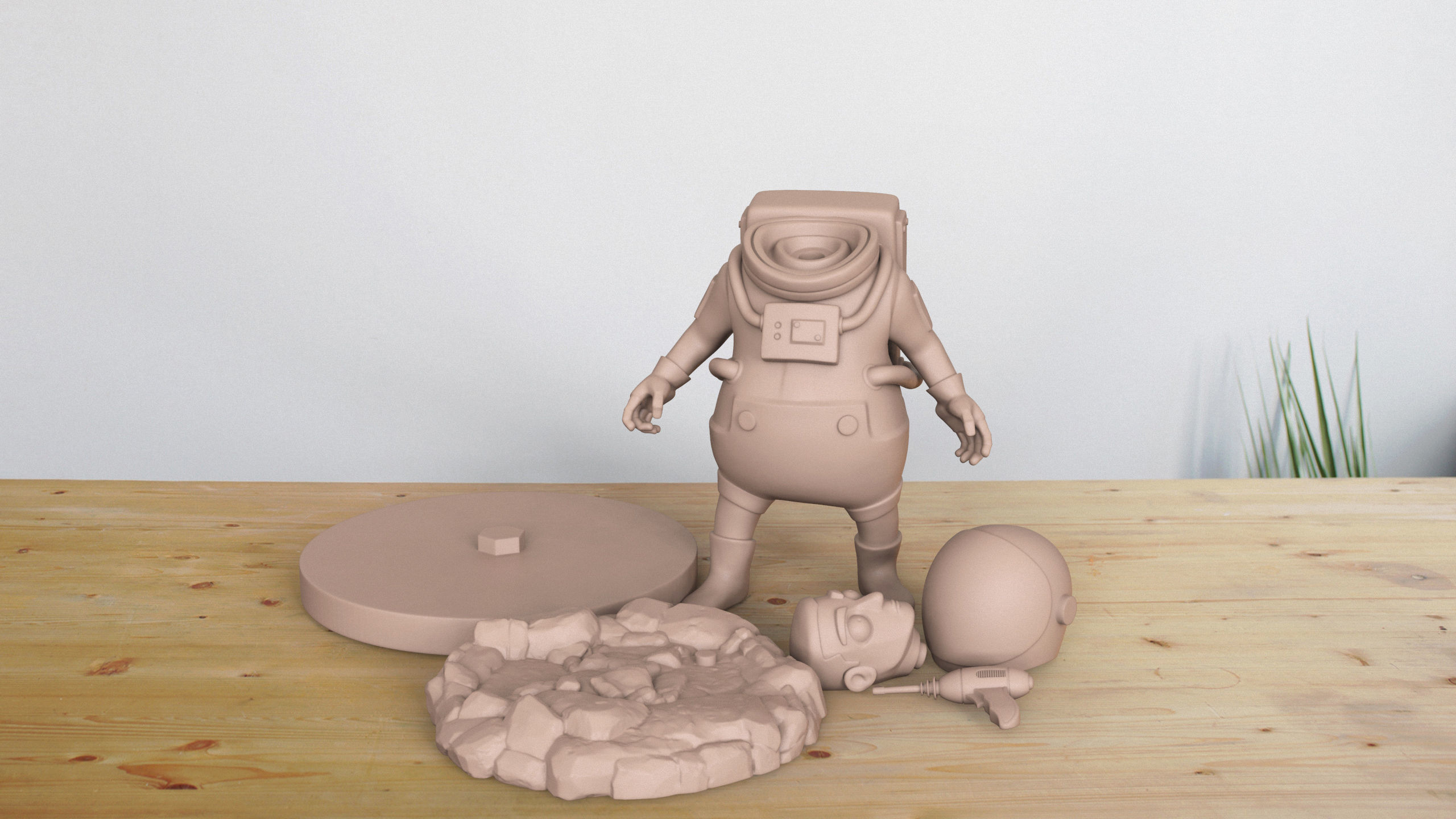 Stylized Cute Astronaut  3D print model_14