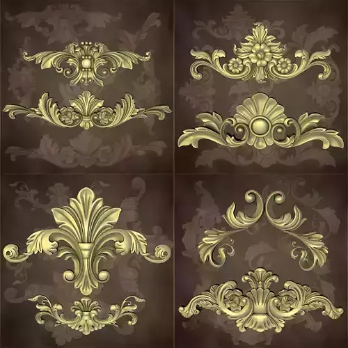 Ornamental Vol 01 Free 3D model