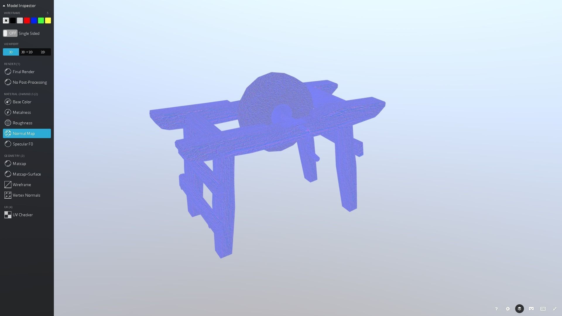 Medieval Grindstone Prop Low-poly 3D model_4