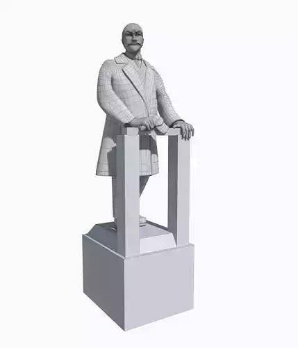 Lenin statue Low-poly 3D model