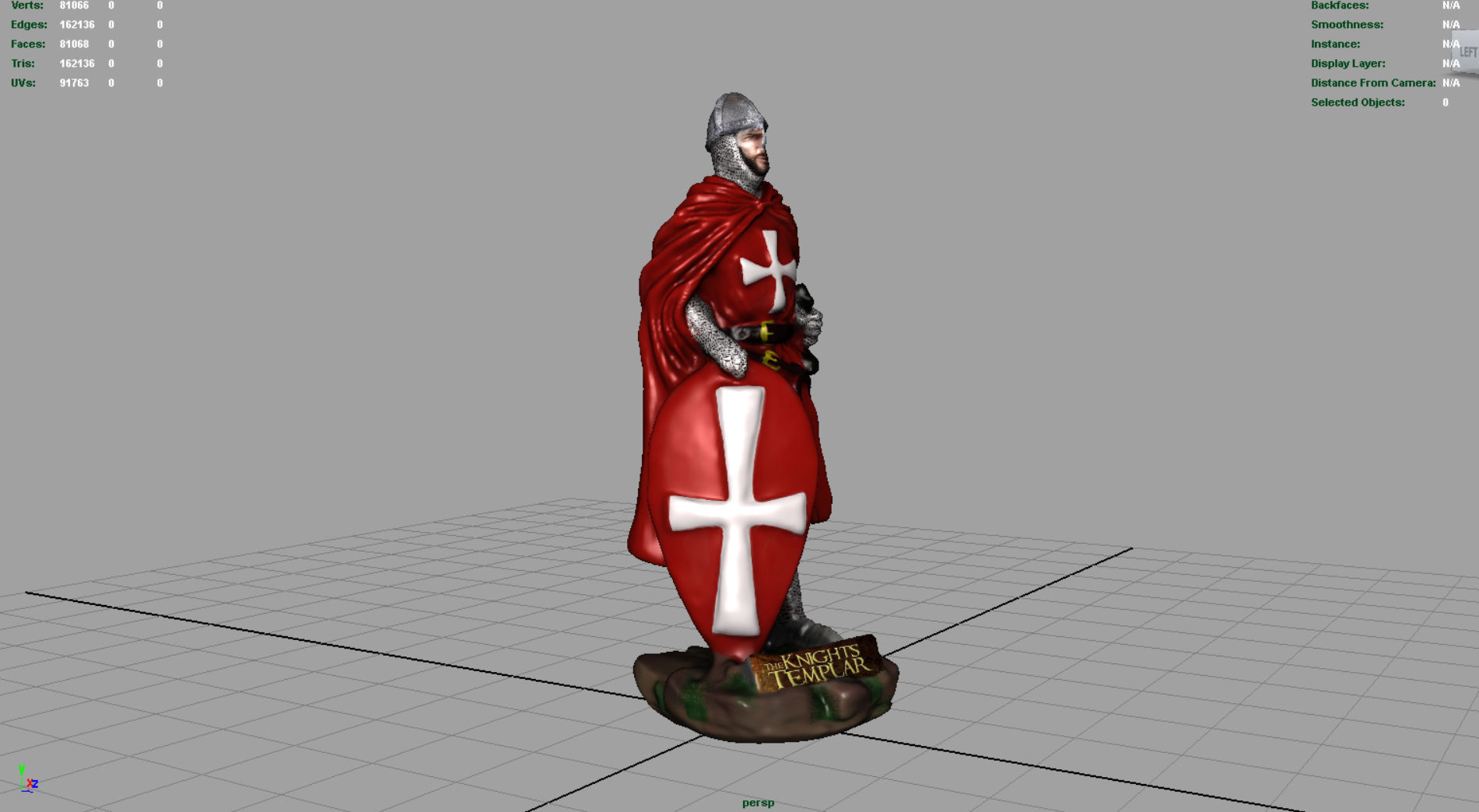 TEMPLAR KNIGHT  Low-poly 3D model_6