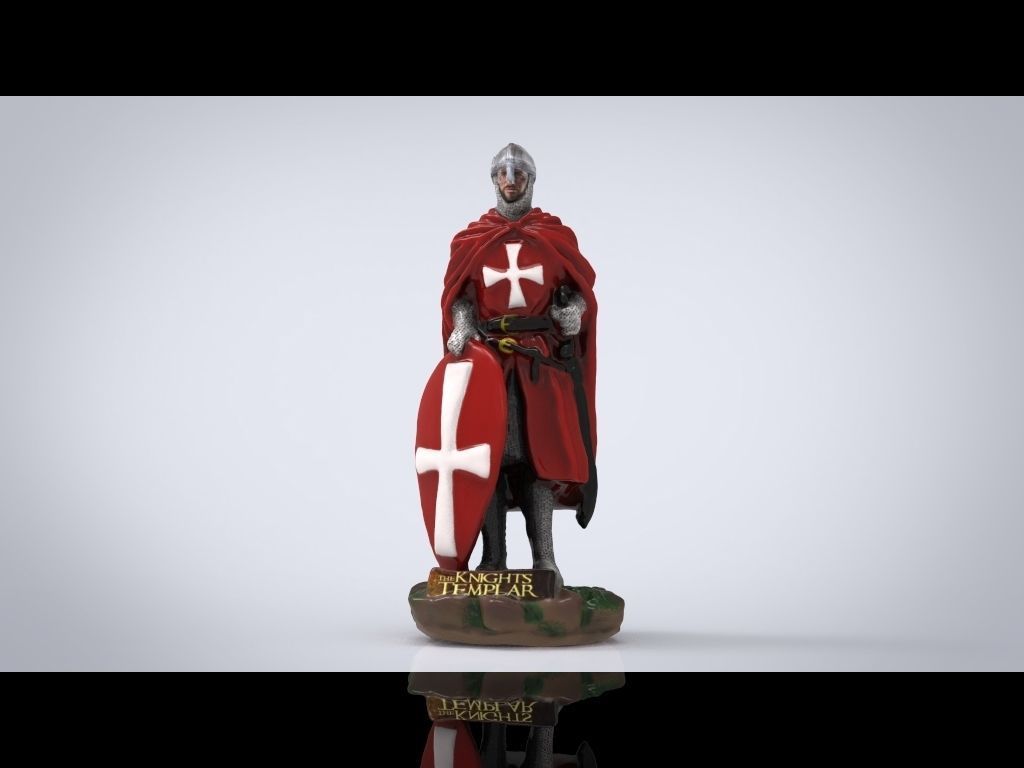 TEMPLAR KNIGHT  Low-poly 3D model_2
