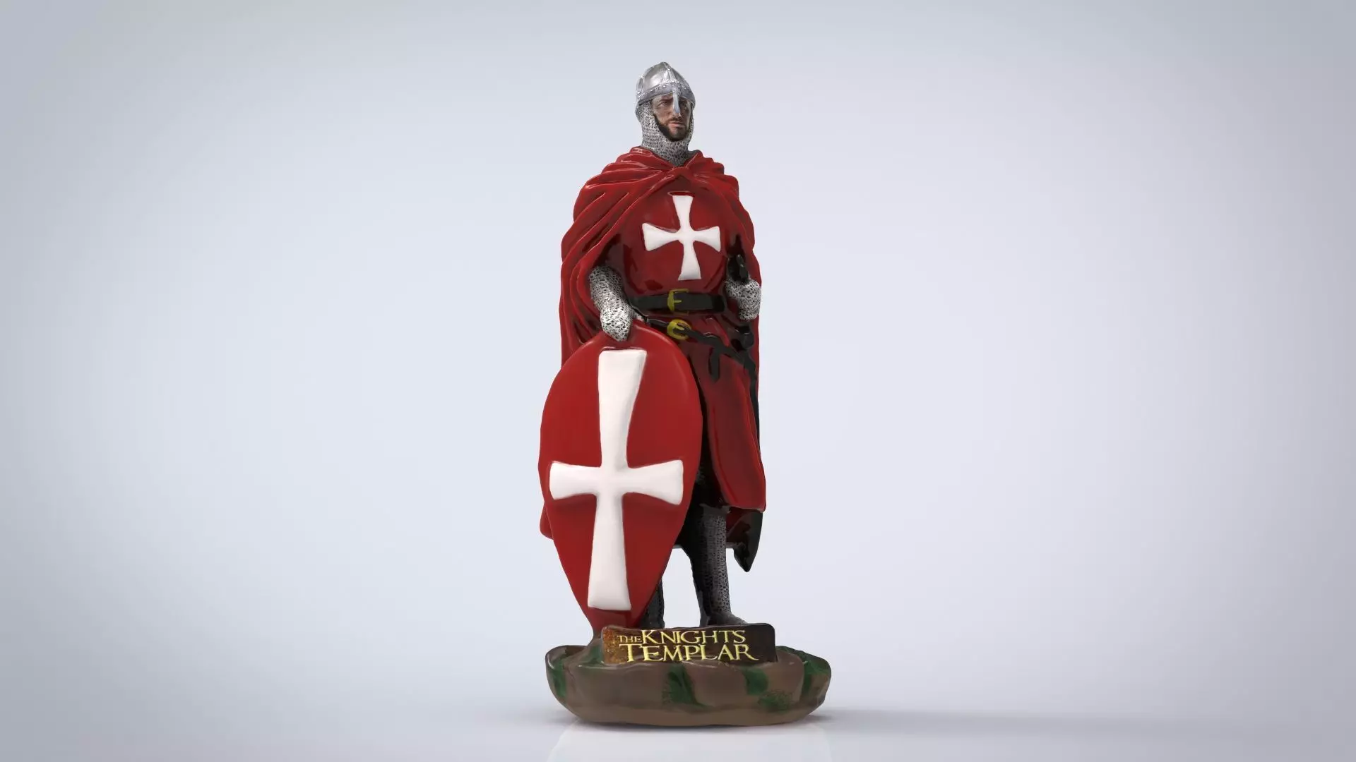 TEMPLAR KNIGHT  Low-poly 3D model_0