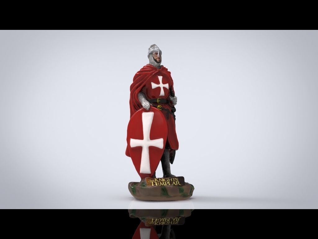 TEMPLAR KNIGHT  Low-poly 3D model_4
