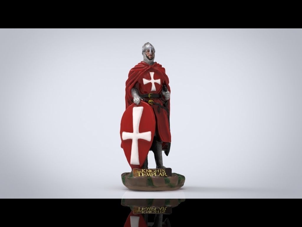 TEMPLAR KNIGHT  Low-poly 3D model_3