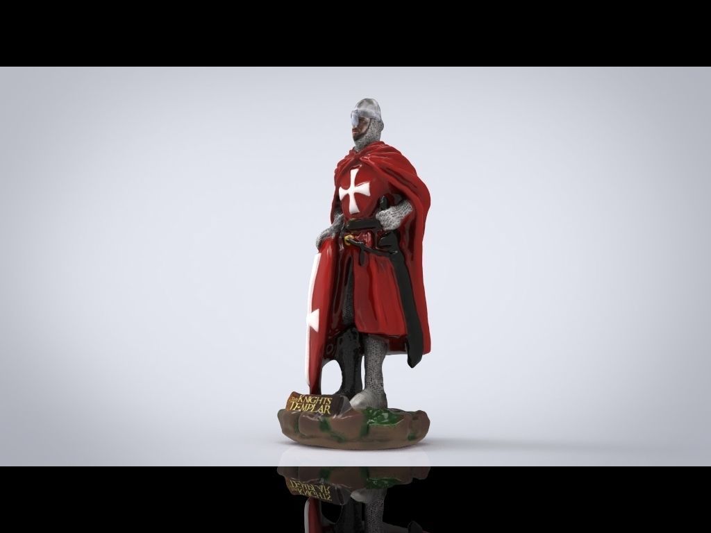 TEMPLAR KNIGHT  Low-poly 3D model_5