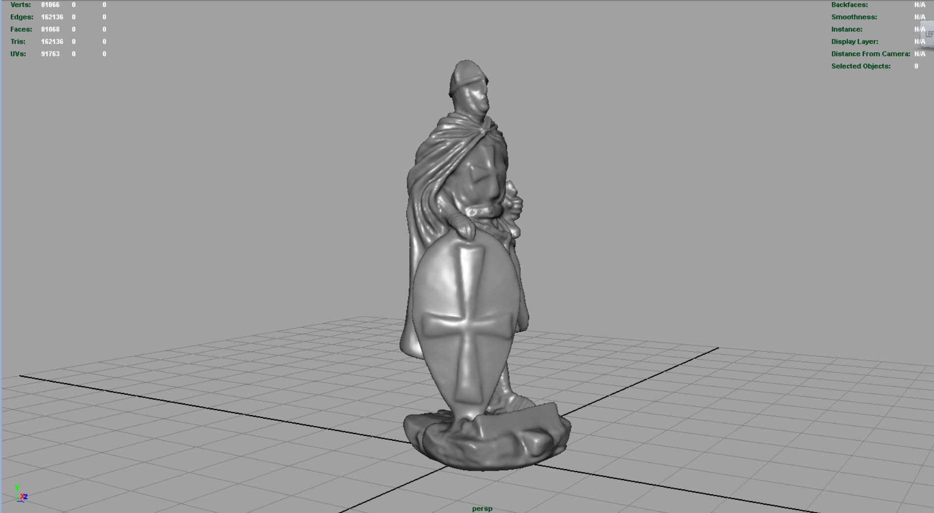 TEMPLAR KNIGHT  Low-poly 3D model_7