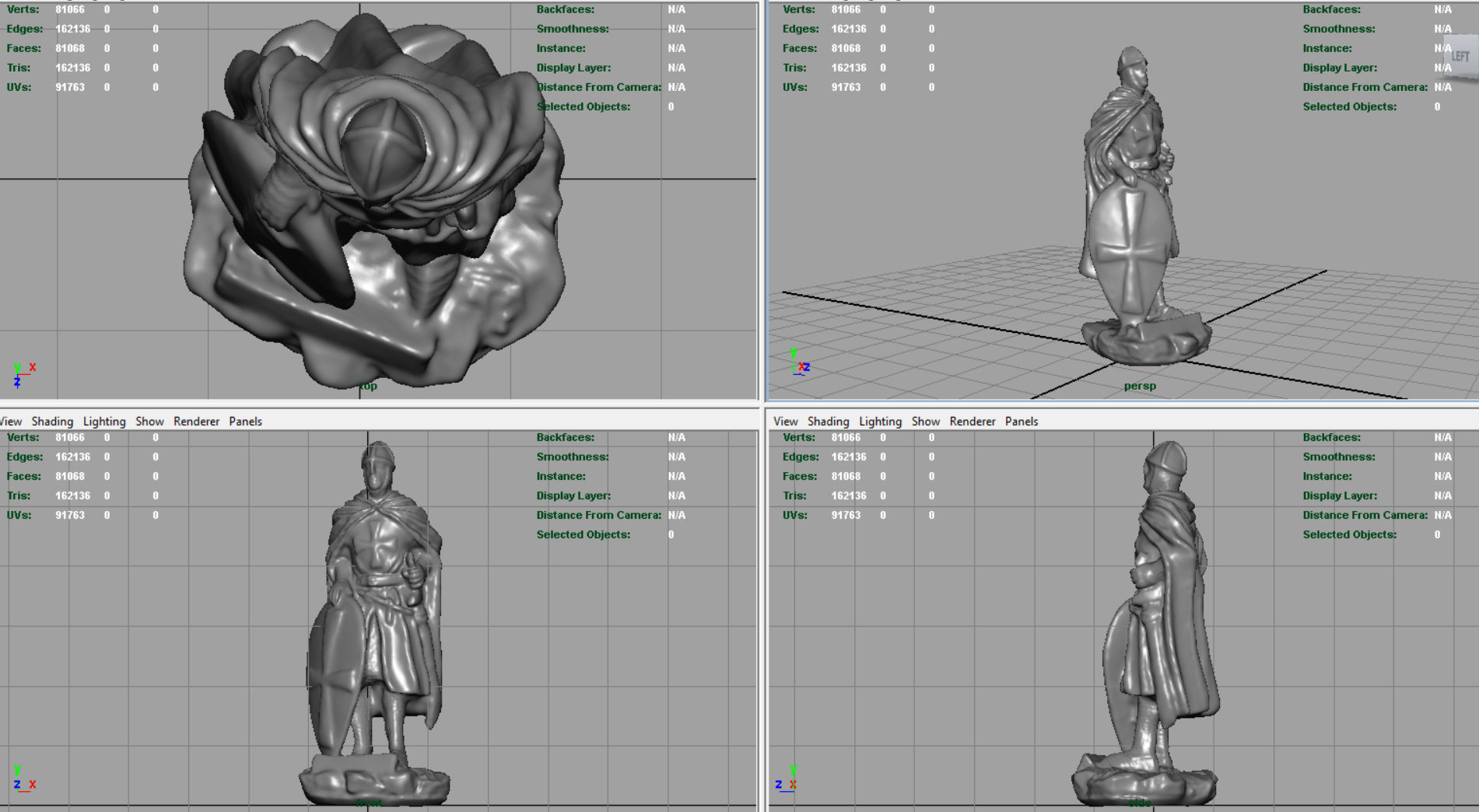 TEMPLAR KNIGHT  Low-poly 3D model_10