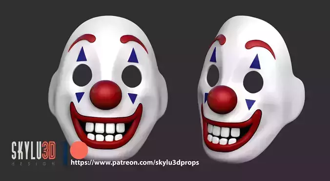 Joker 2019 Clown Mask 3D print model