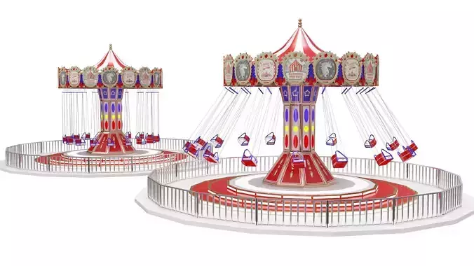Funfair Swing 3D model