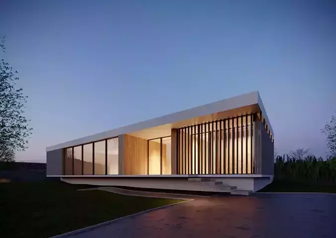 Night Sky Exterior HDRI  Corona Cinema4D scene 3D model