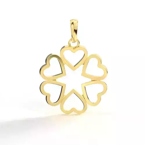 SPECIAL HEART Gold pendant 3D print model