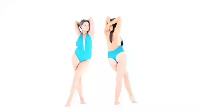 Curvy sexy woman in swimsuit 04