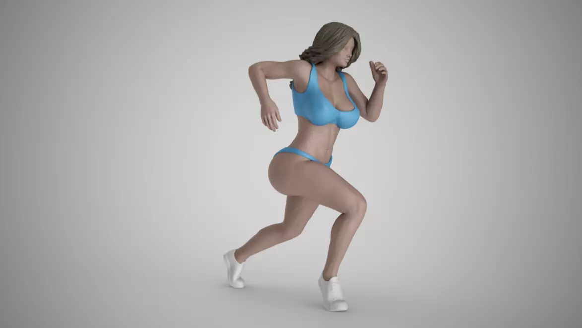 Runner Girl 3D print model