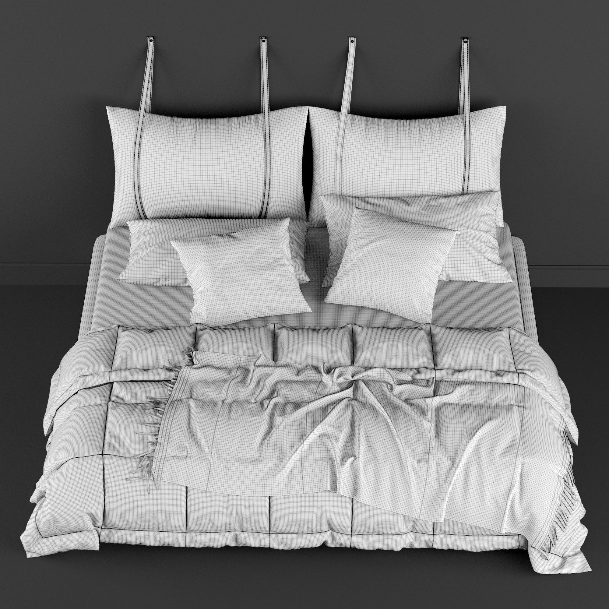 modern bed 7 3D model_5