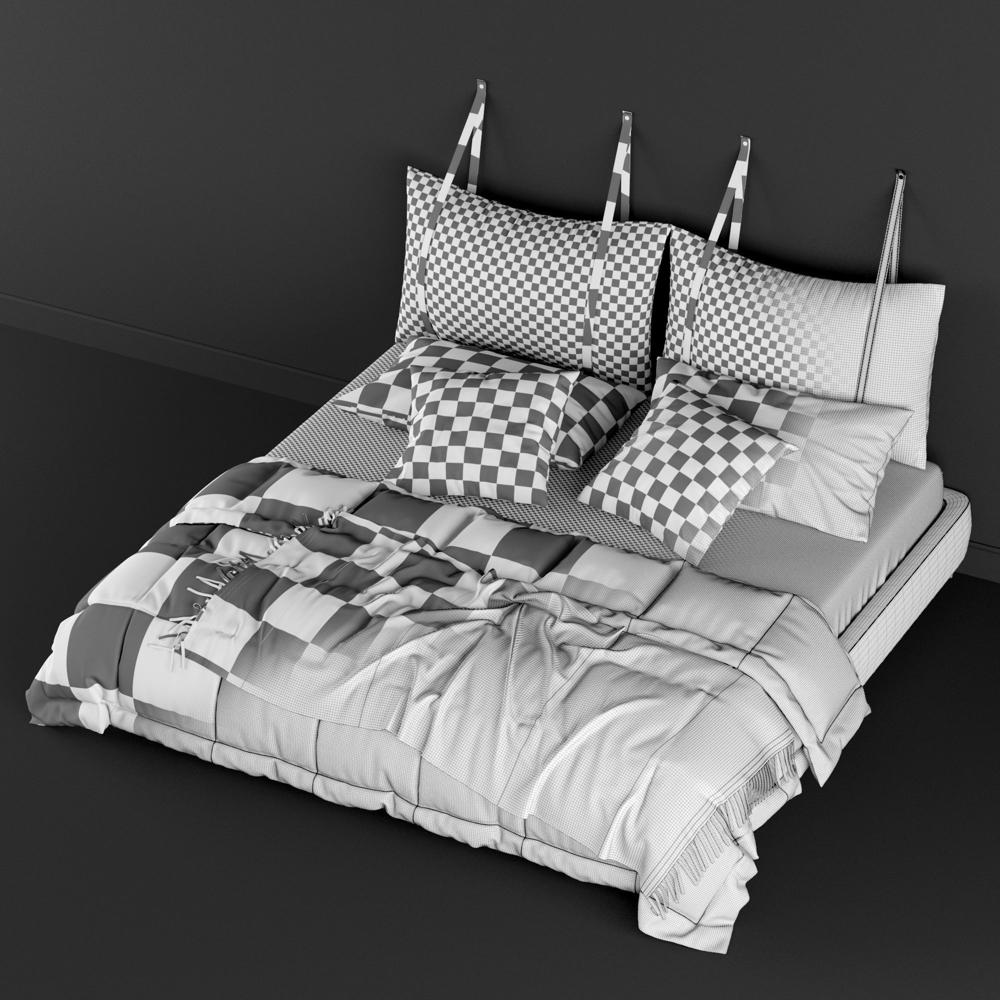 modern bed 7 3D model_12
