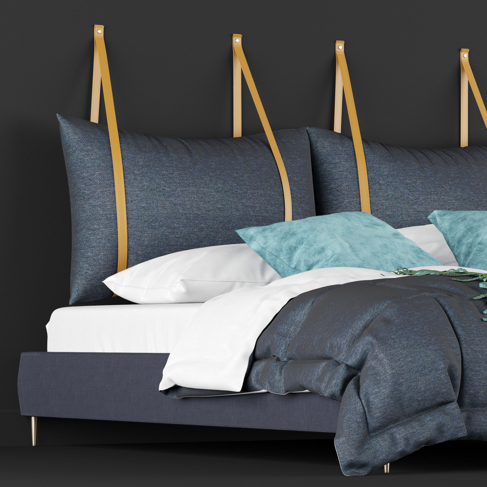 modern bed 7 3D model_11